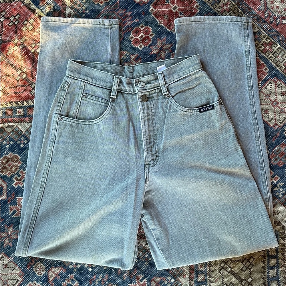 Vintage 80s/90s Grey Rockies Denim Jeans Sz 27